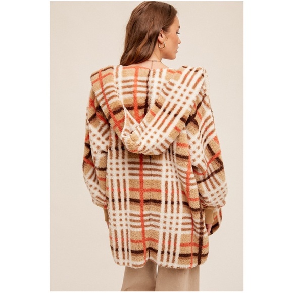 Hem & Thread Multicolor Plaid Teddy Jacket - Picture 2 of 2